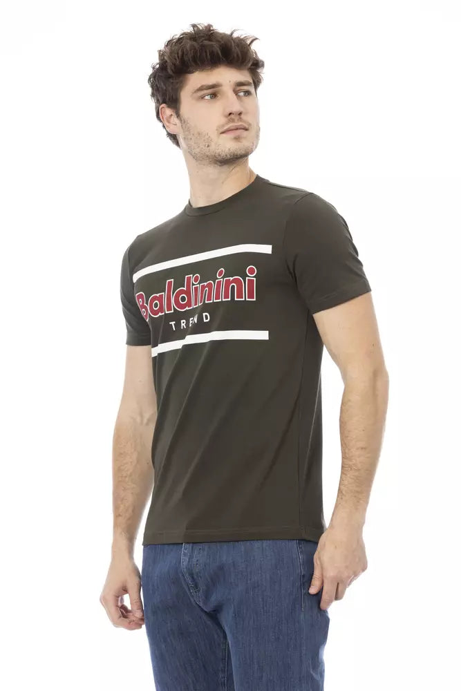 Baldinini Trend Green Cotton Men T-shirt