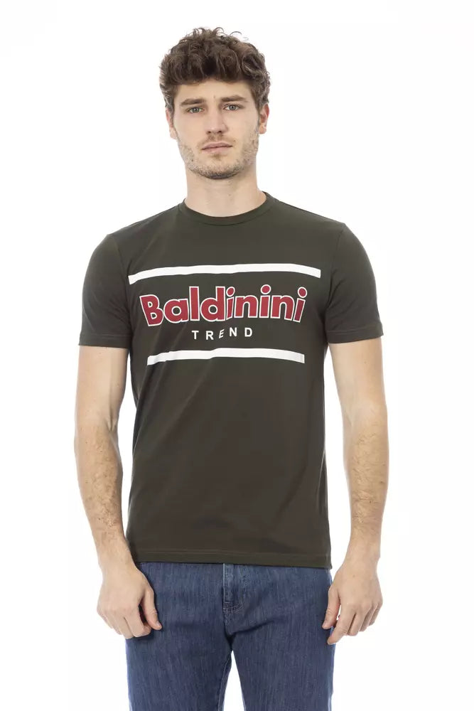 Baldinini Trend Green Cotton Men T-shirt