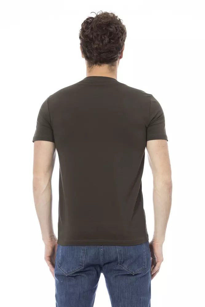 Baldinini Trend Green Cotton Men T-shirt