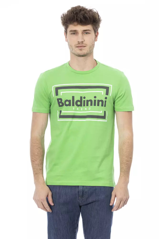 Baldinini Trend Green Cotton Men T-shirt