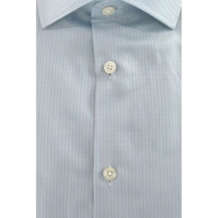 Baldinini Trend Light Blue Cotton Men Shirt