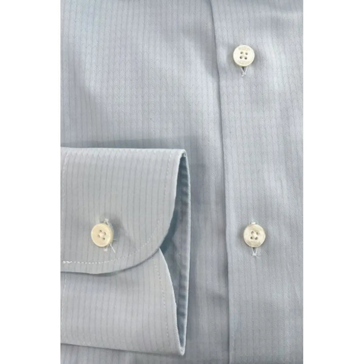 Baldinini Trend Light Blue Cotton Men Shirt