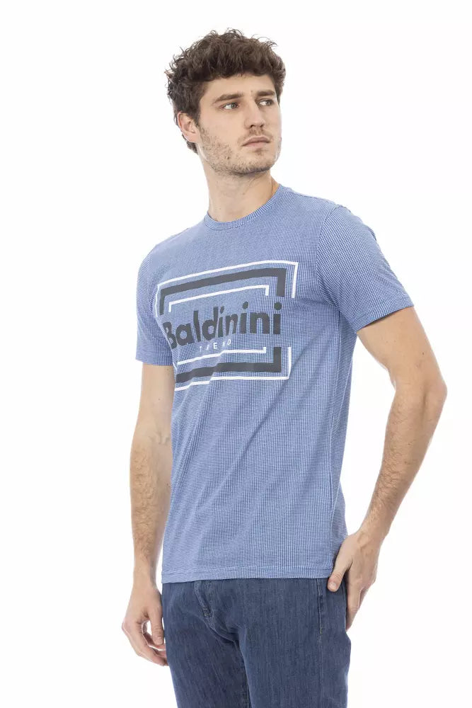 Baldinini Trend Light Blue Cotton Men T-shirt