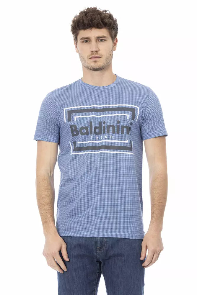 Baldinini Trend Light Blue Cotton Men T-shirt