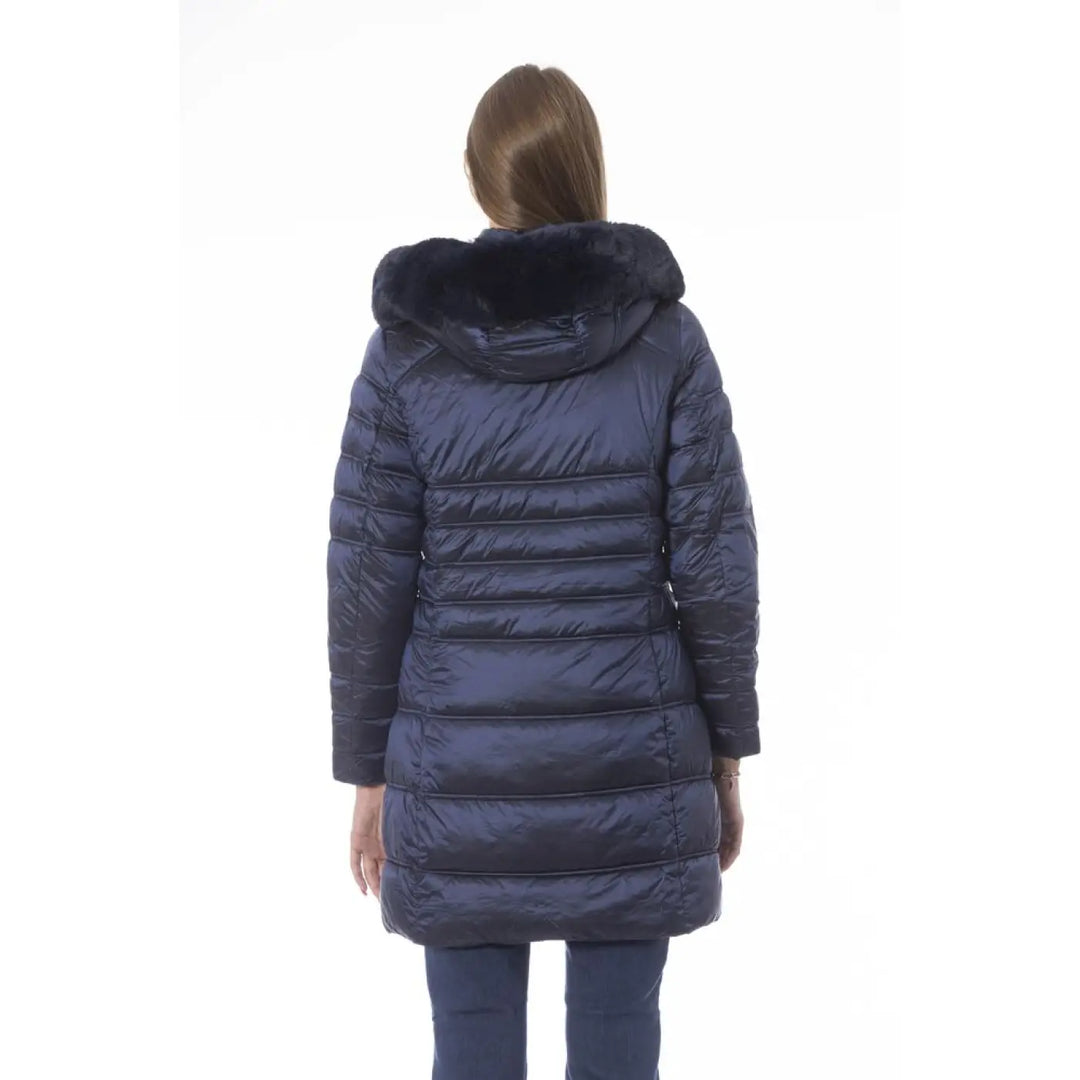 Baldinini Trend Light Blue Polyester Jackets &amp; Coat