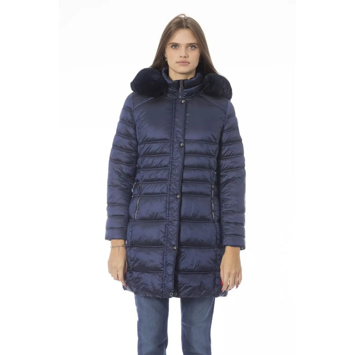 Baldinini Trend Light Blue Polyester Jackets &amp; Coat