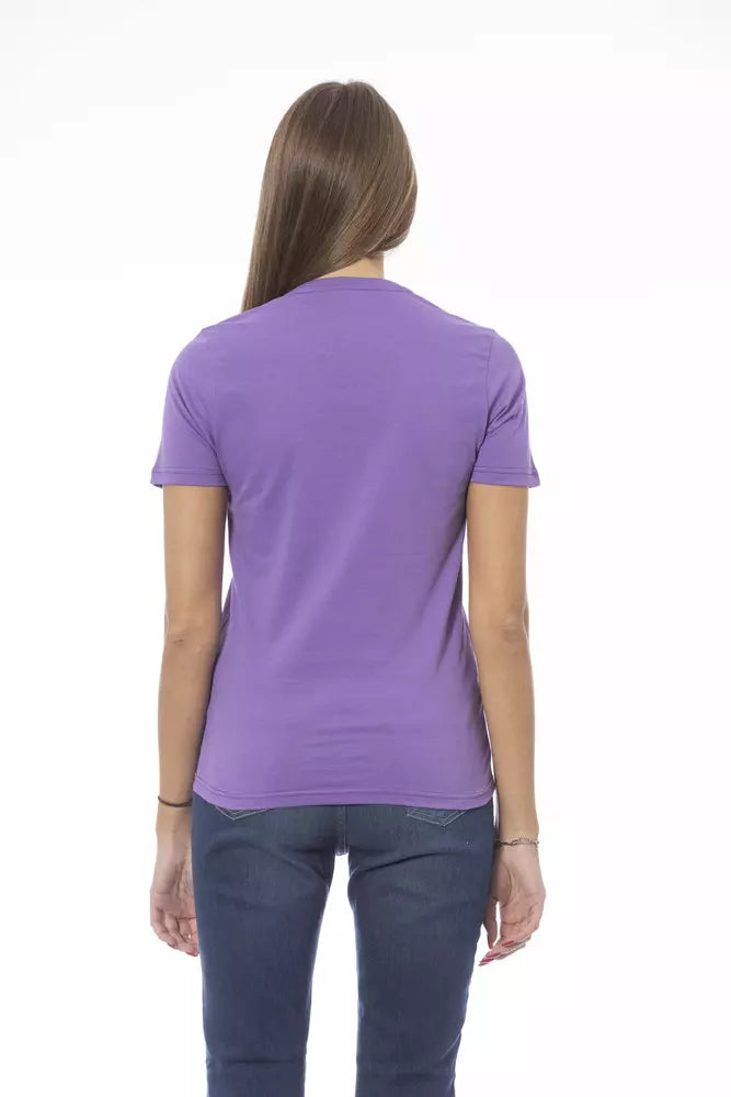 Baldinini Trend - Purple Cotton Women T-Shirt