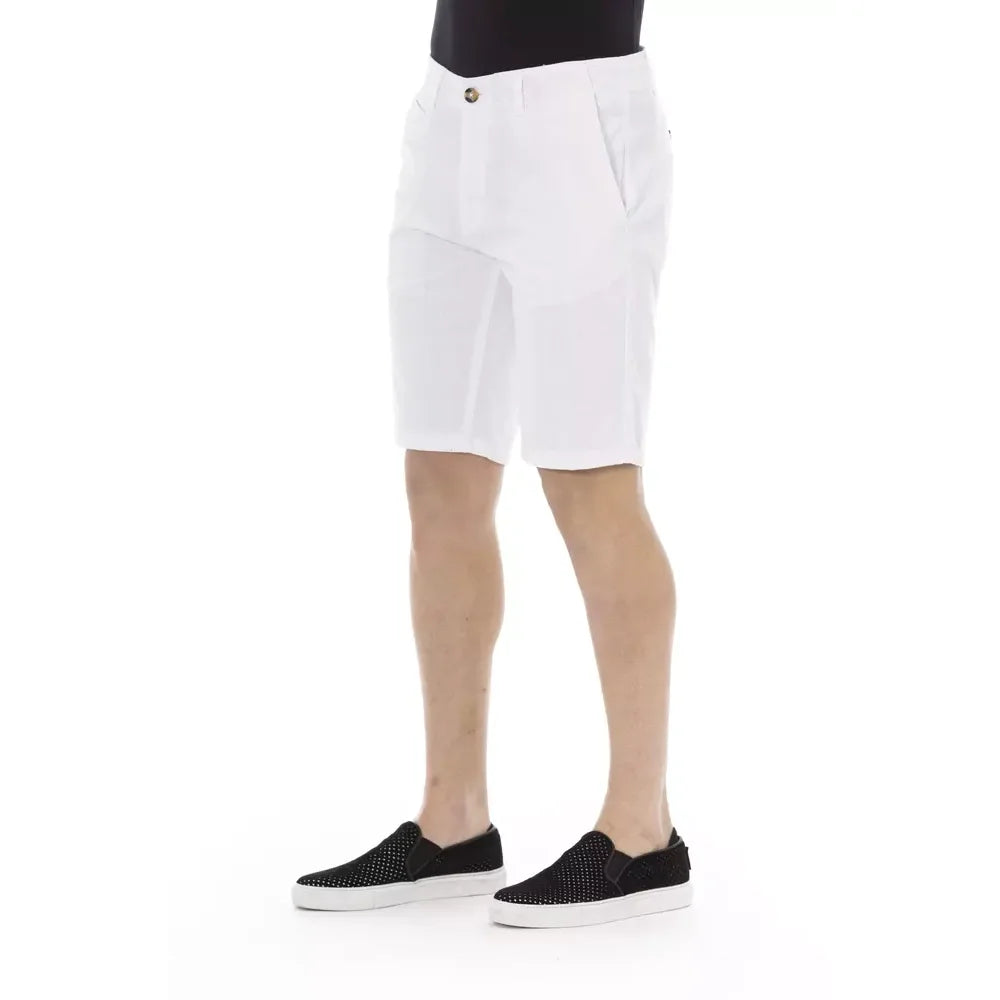 Baldinini Trend White Cotton Men Bermuda Short