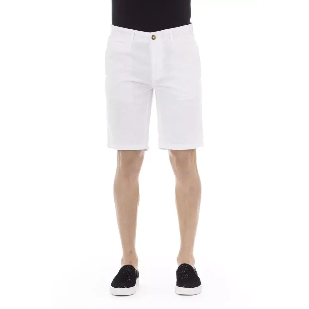 Baldinini Trend White Cotton Men Bermuda Short