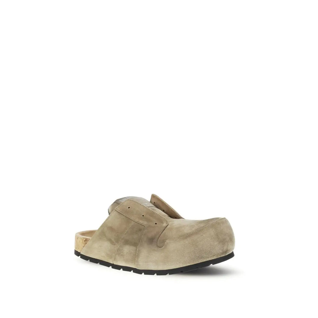 Balenciaga Beige Calf Leather Bos Taurus Mules