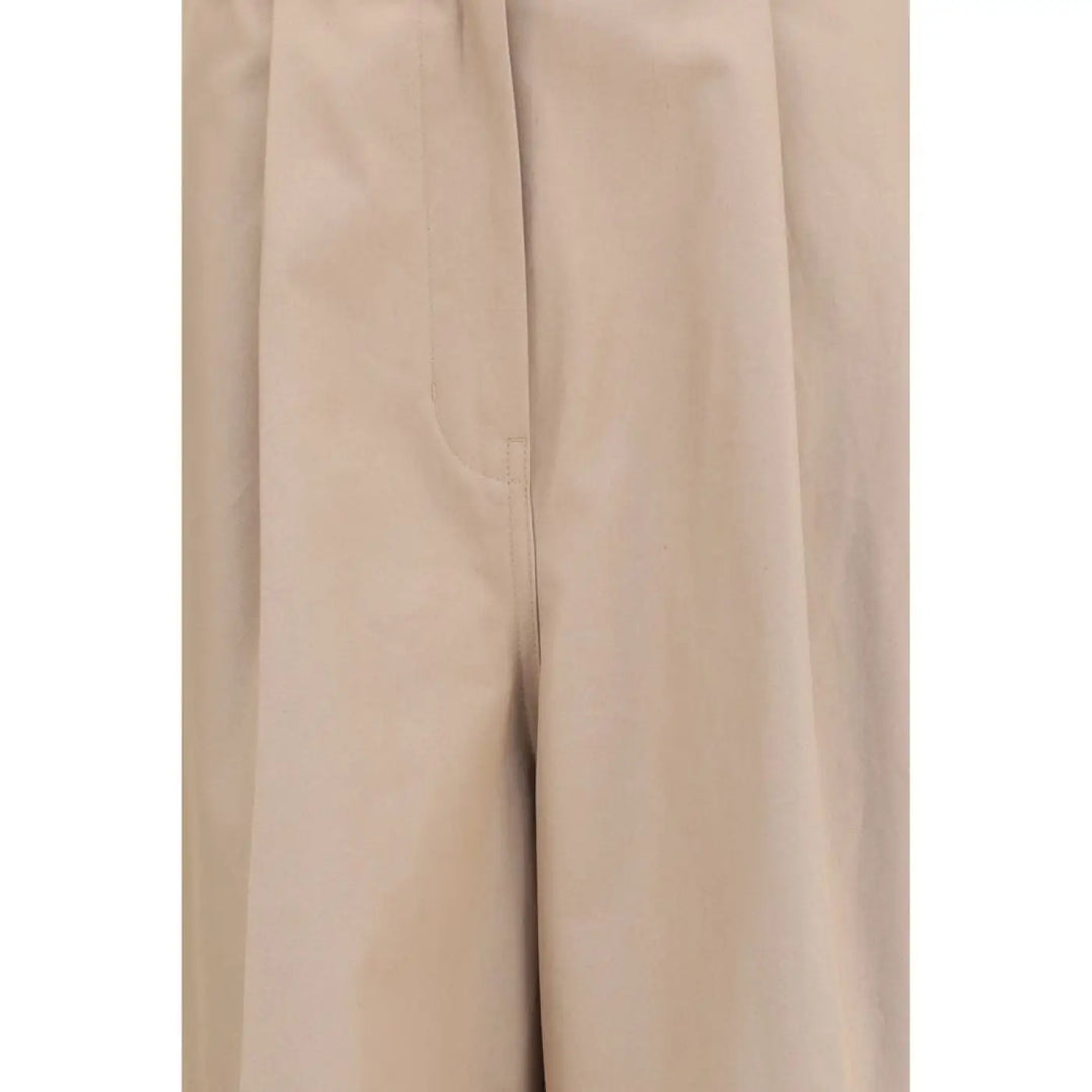 Balenciaga Beige Cotton Flared Pants