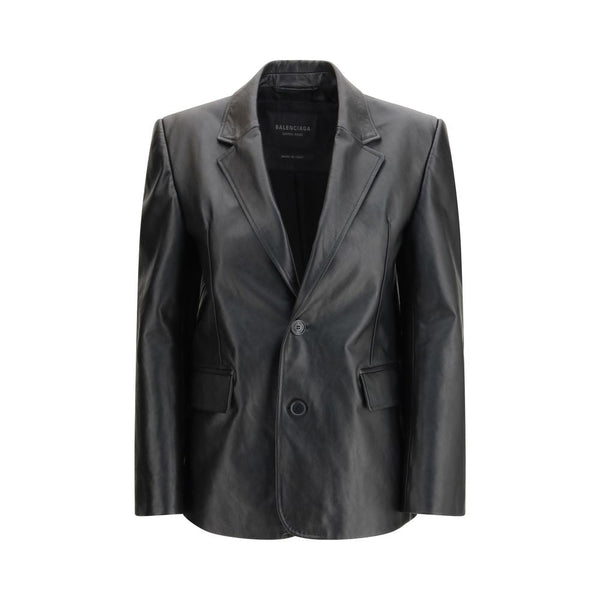 Balenciaga Coats & Jackets - Black Calf Leather Bos Taurus Jacket