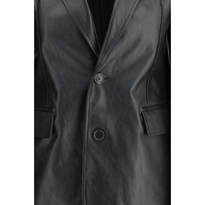 Balenciaga Coats &amp; Jackets - Black Calf Leather Bos Taurus Jacket