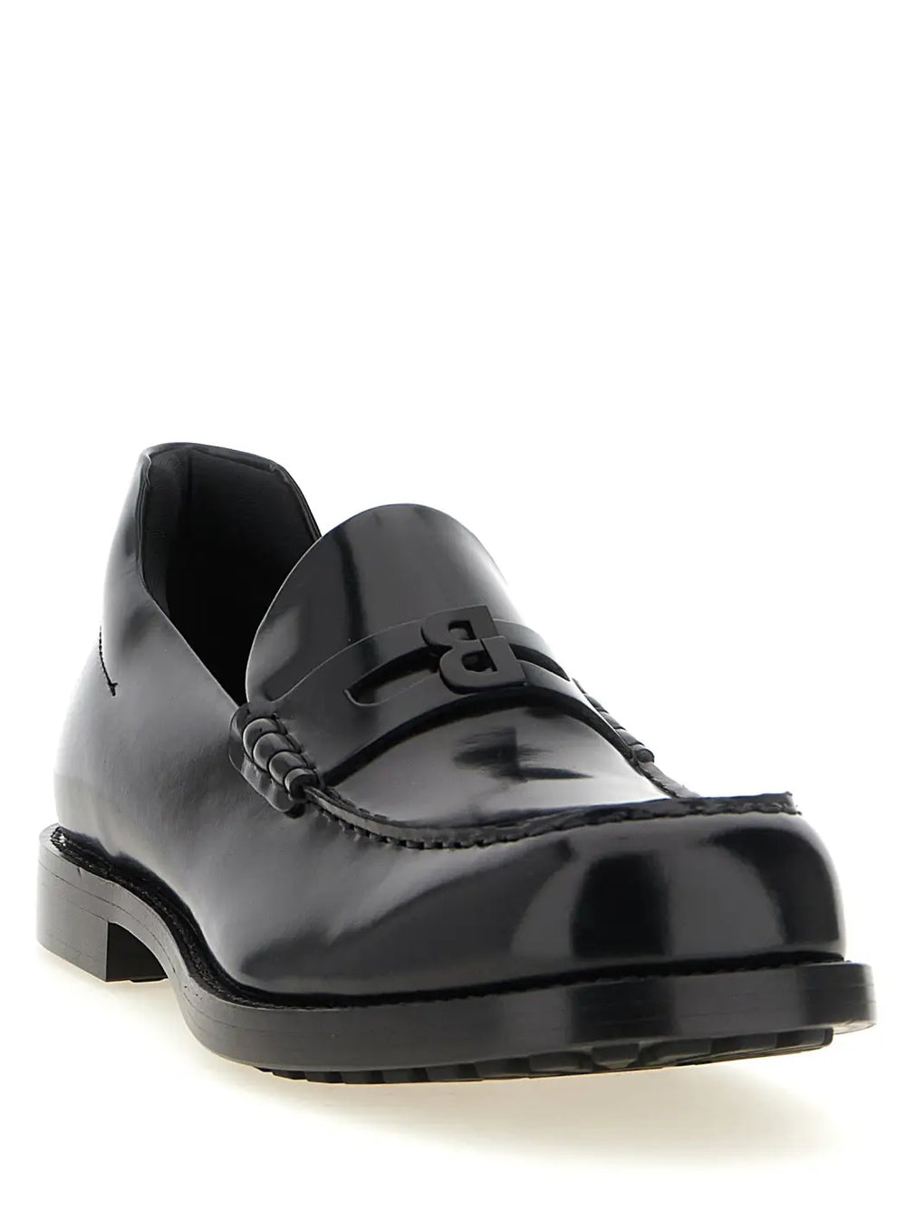Balenciaga Black Calfskin Slip-on Loafers