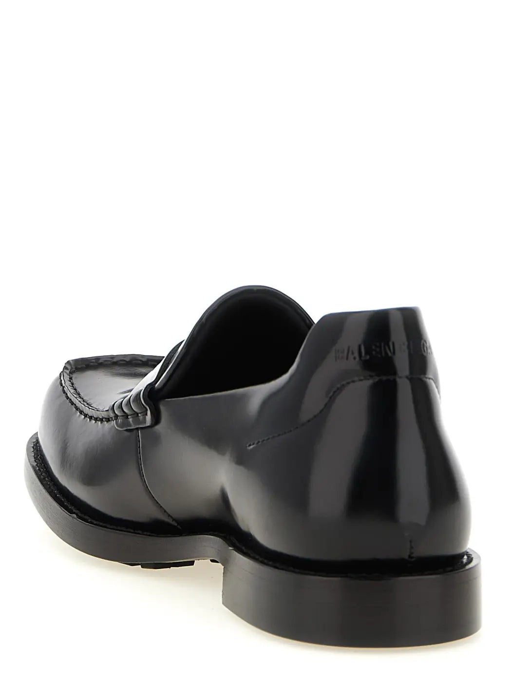 Balenciaga Black Calfskin Slip-on Loafers