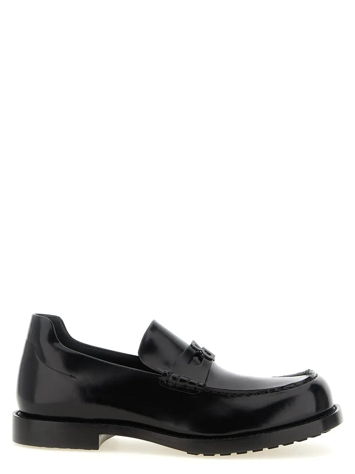 Balenciaga Black Calfskin Slip-on Loafers