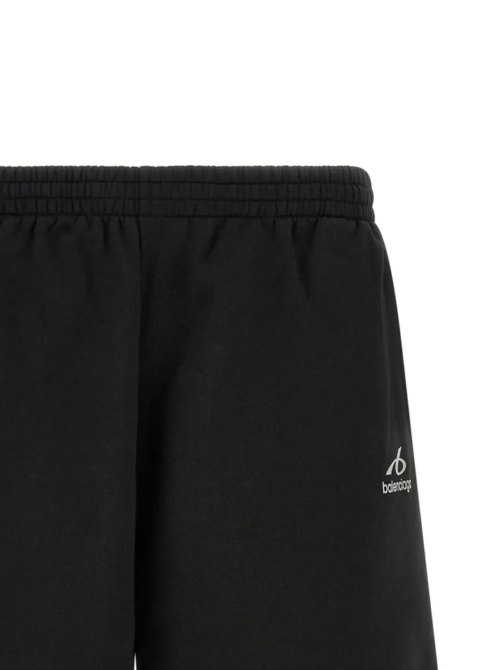Balenciaga Black Cotton Bermuda Shorts