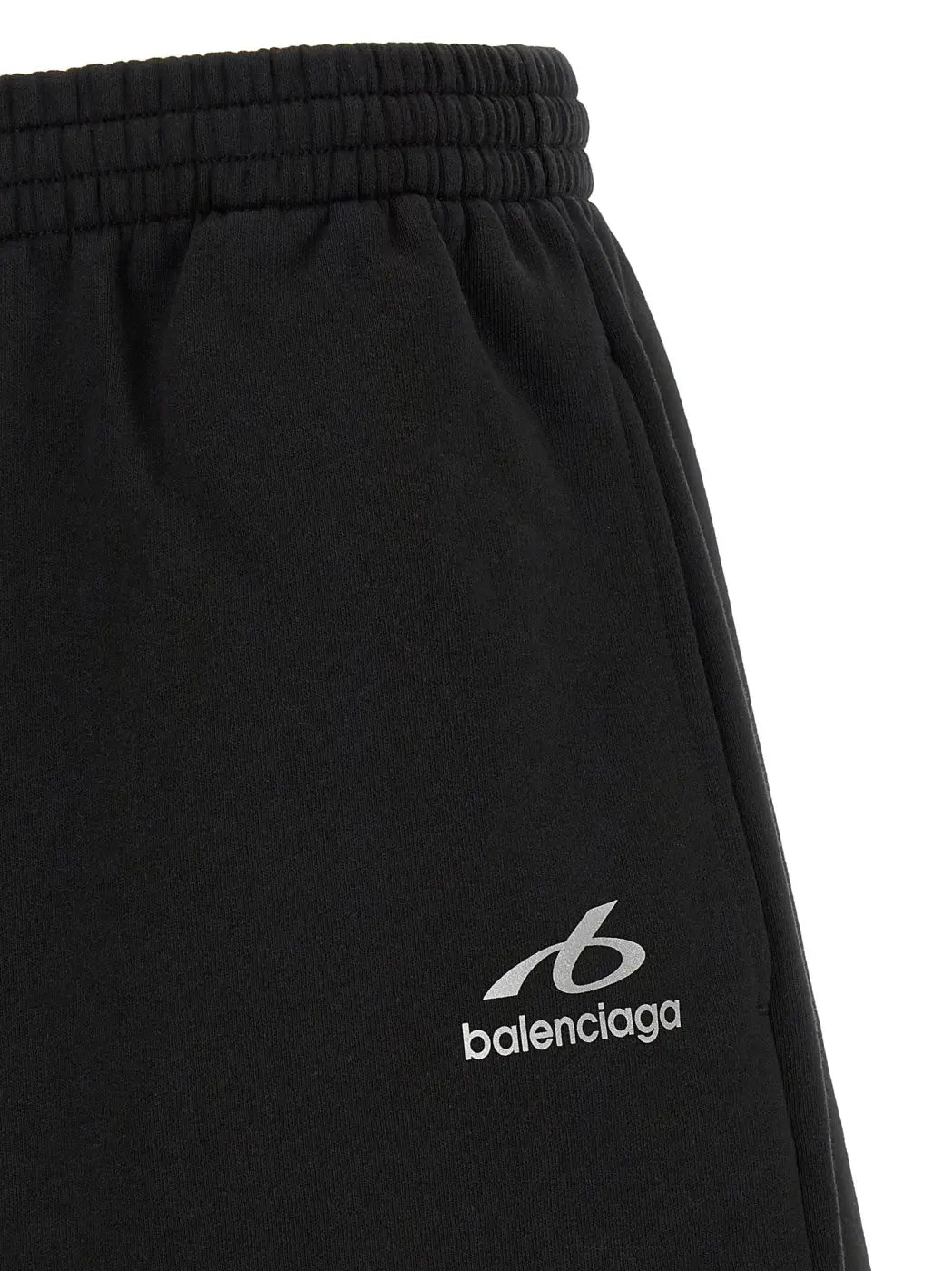 Balenciaga Black Cotton Bermuda Shorts