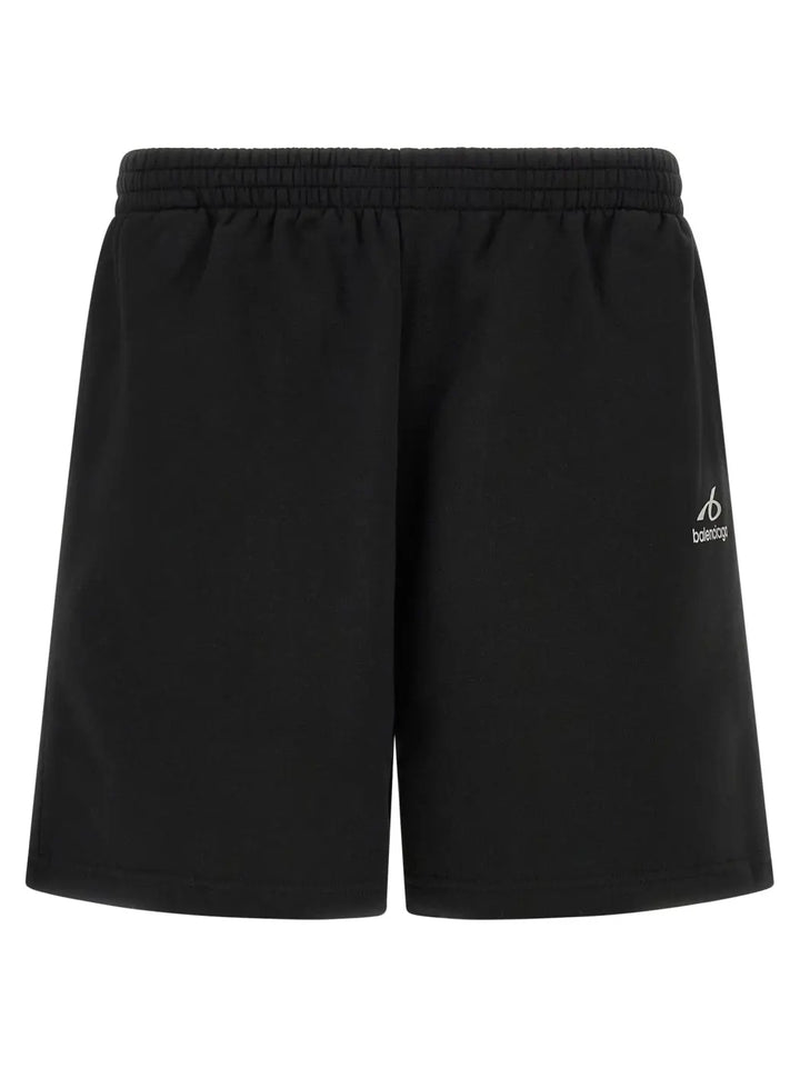 Balenciaga Black Cotton Bermuda Shorts