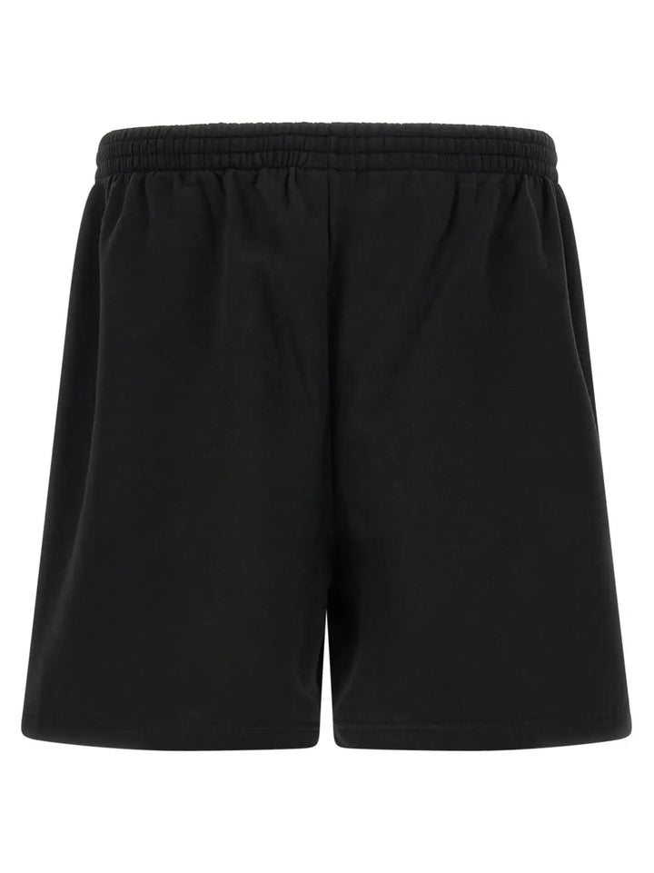 Balenciaga Black Cotton Bermuda Shorts