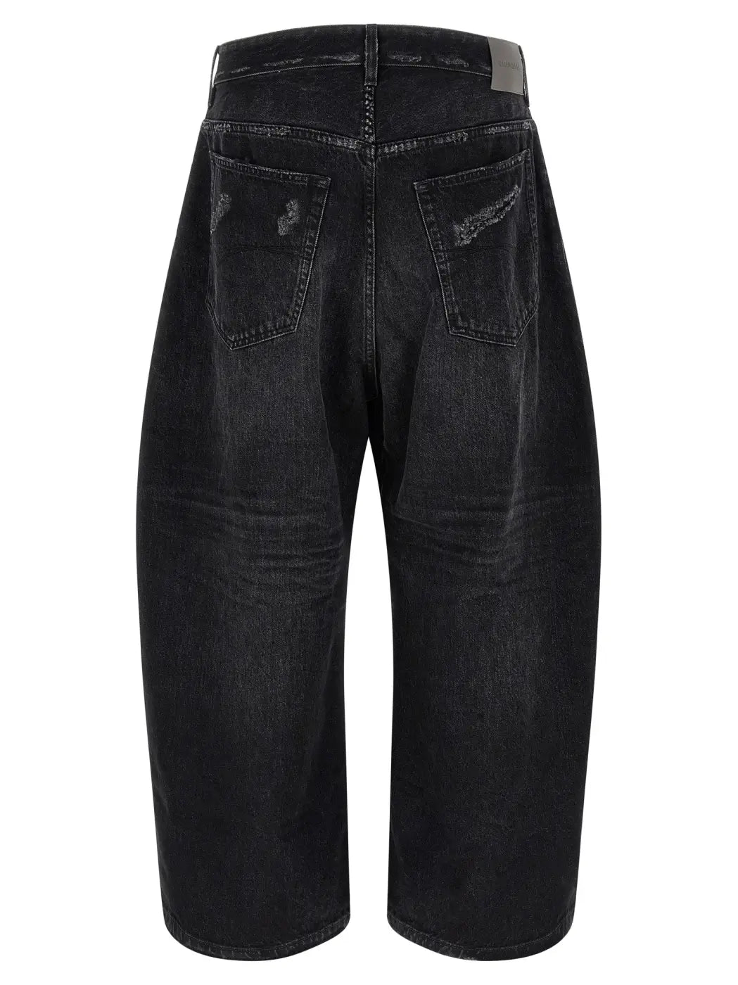 Balenciaga Black Cotton Cropped Jeans
