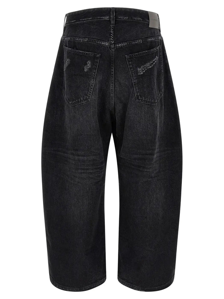 Balenciaga Black Cotton Cropped Jeans