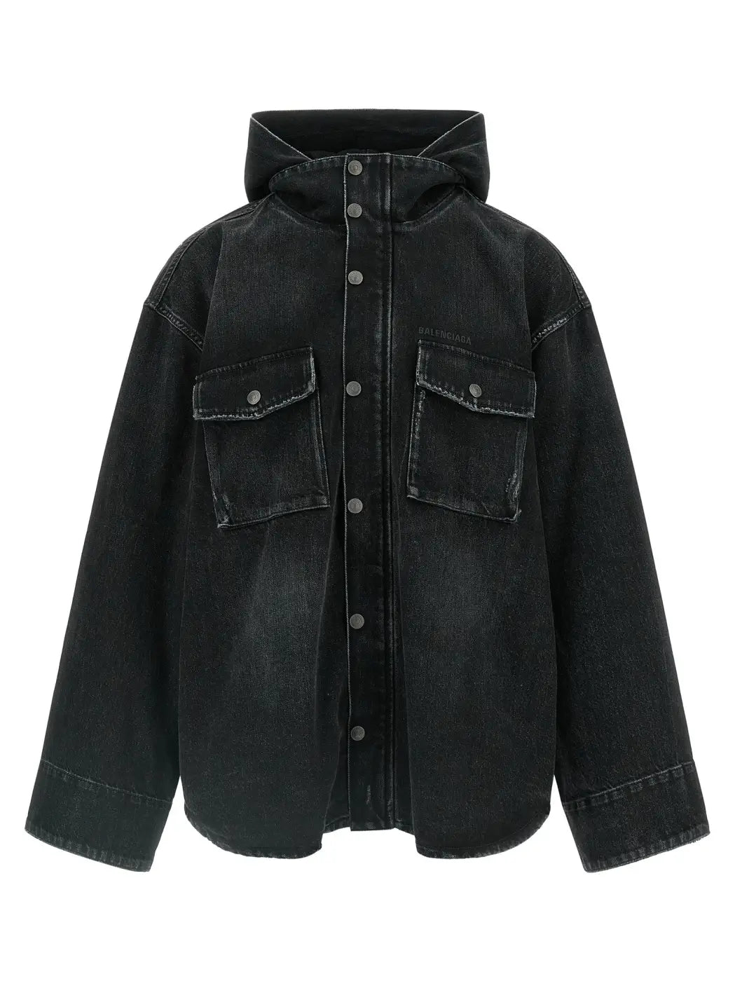 Balenciaga Black Cotton Denim Jacket