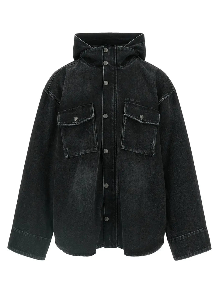 Balenciaga Black Cotton Denim Jacket