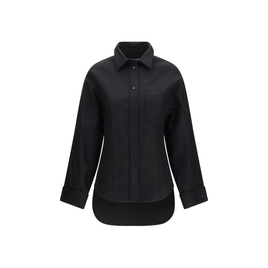 Balenciaga Black Cotton Dress Shirt