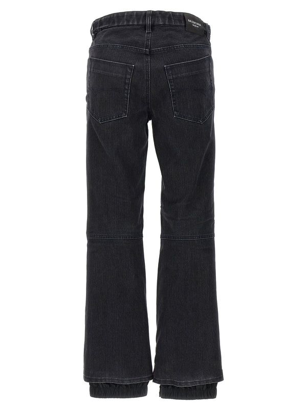 Balenciaga Black Cotton Flared Jeans