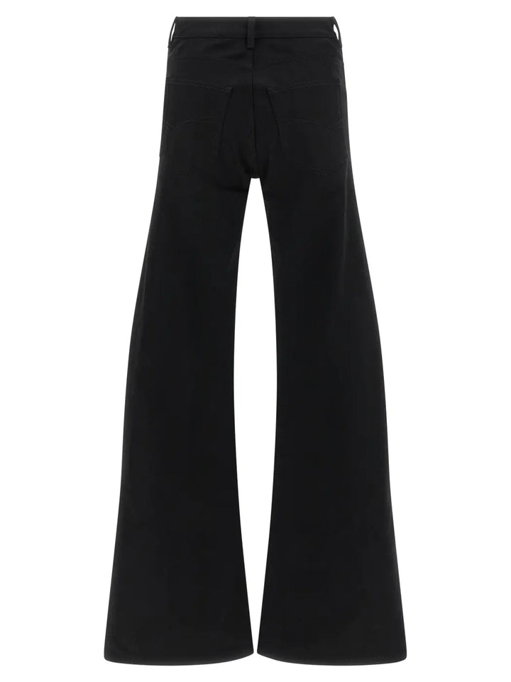 Balenciaga Black Cotton Flared Jeans
