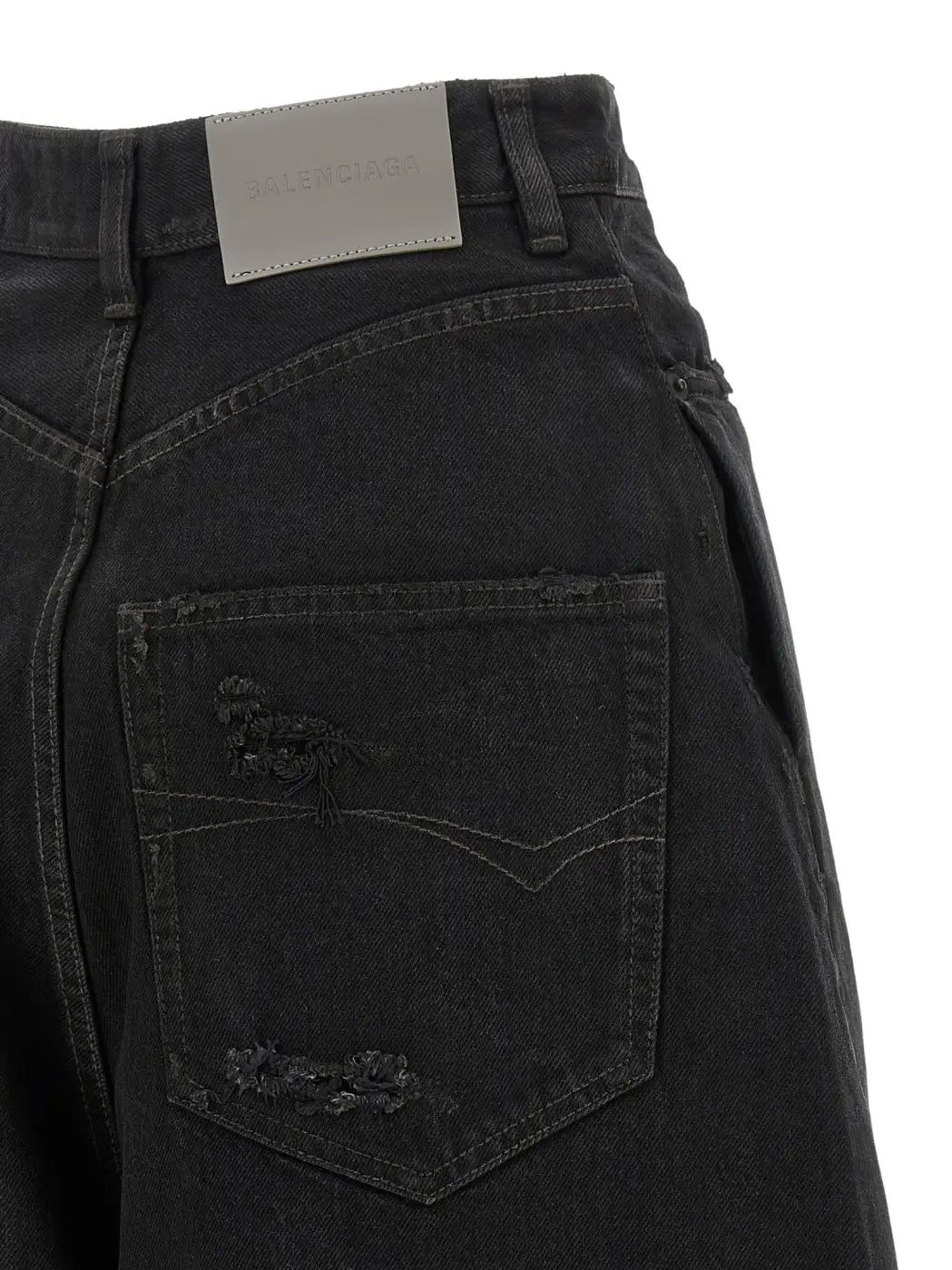 Balenciaga Black Cotton High-waisted Jean