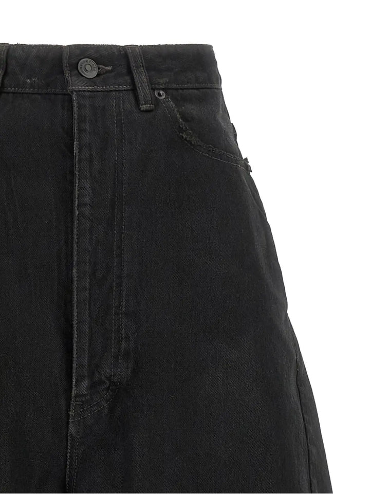 Balenciaga Black Cotton High-waisted Jean