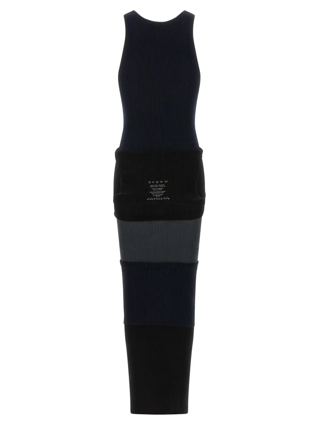Balenciaga Black Cotton Long Dress