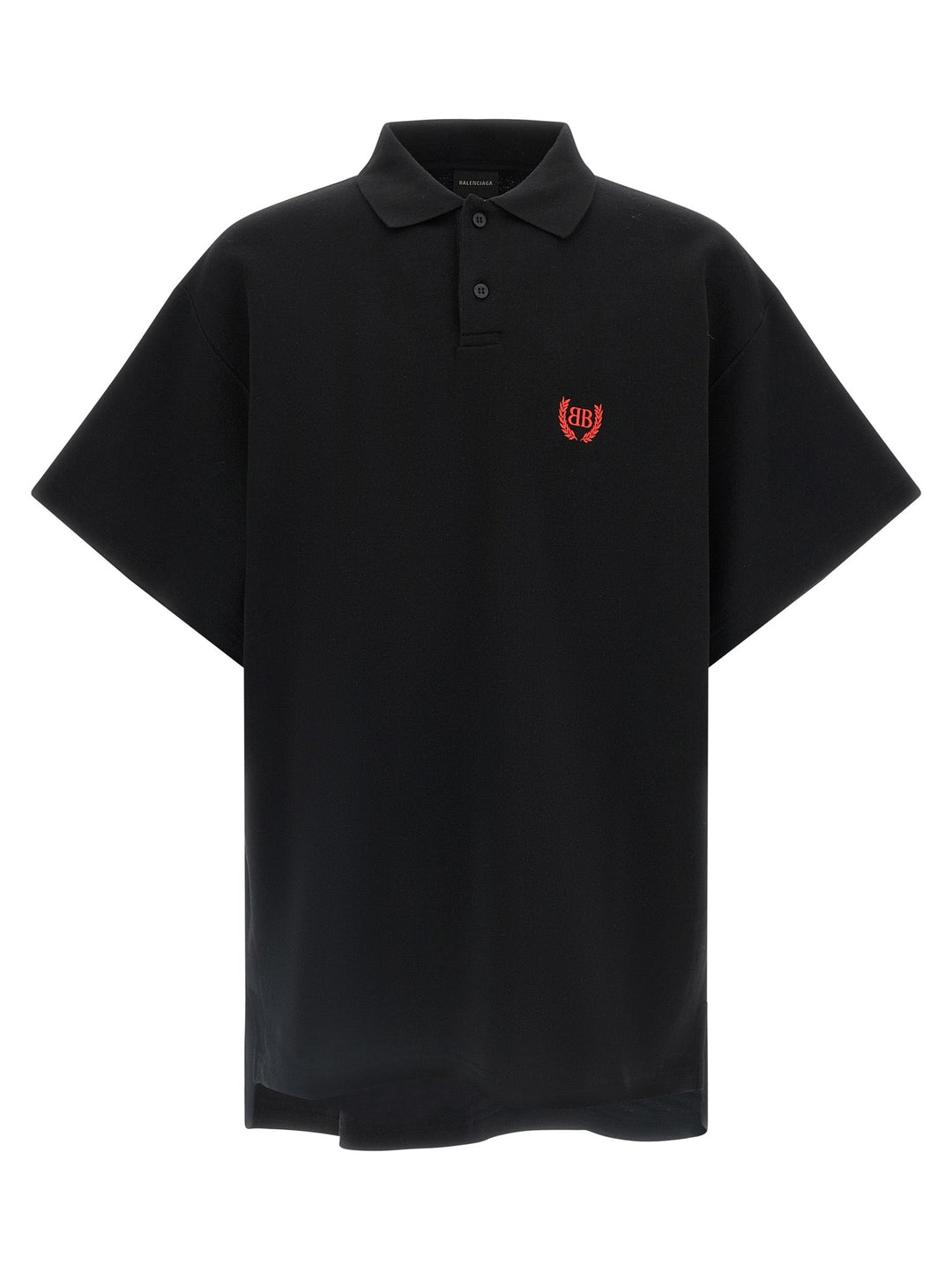 Balenciaga Black Cotton Polo Shirt