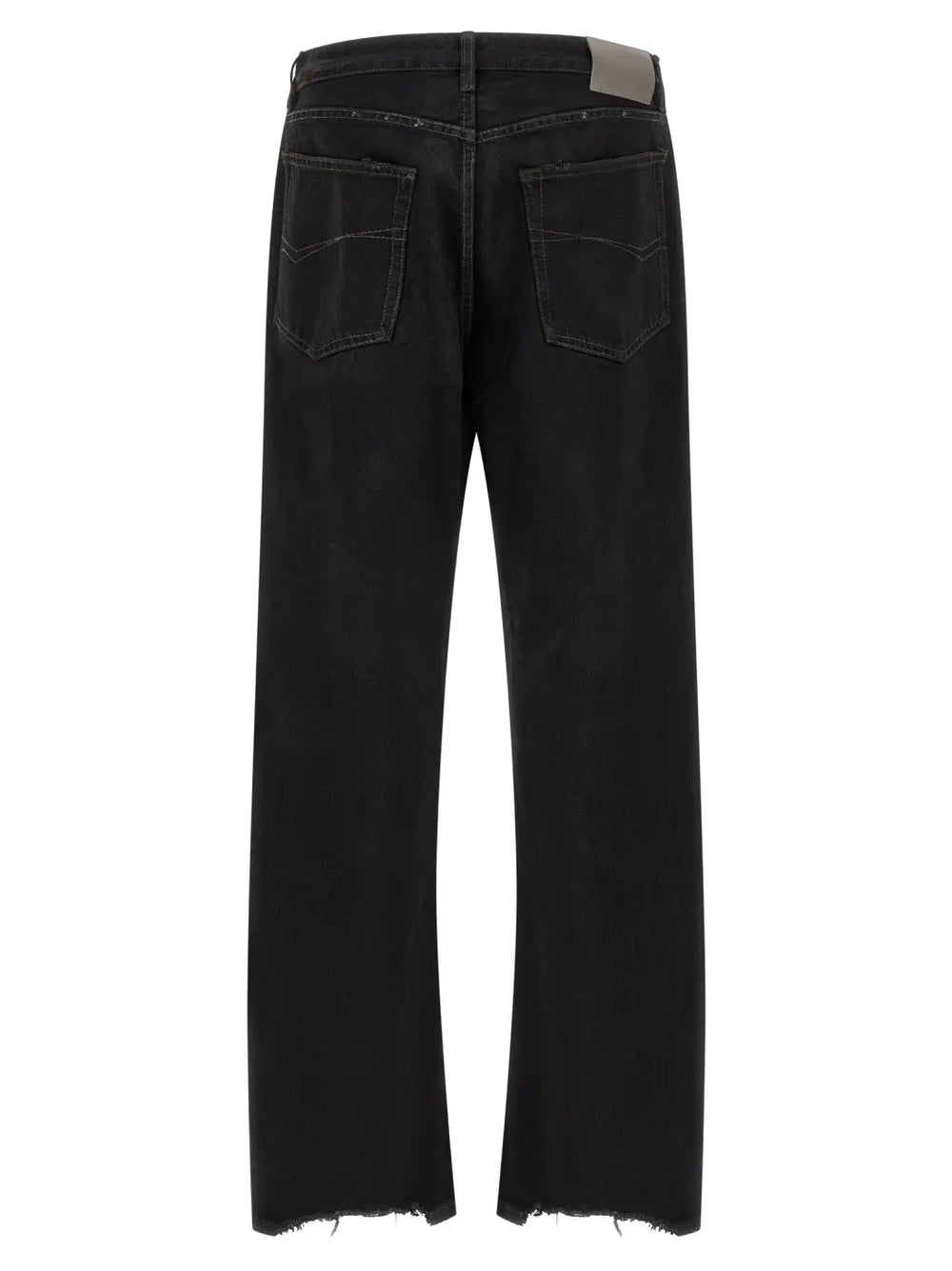 Balenciaga Black Cotton Relaxed Fit Jeans