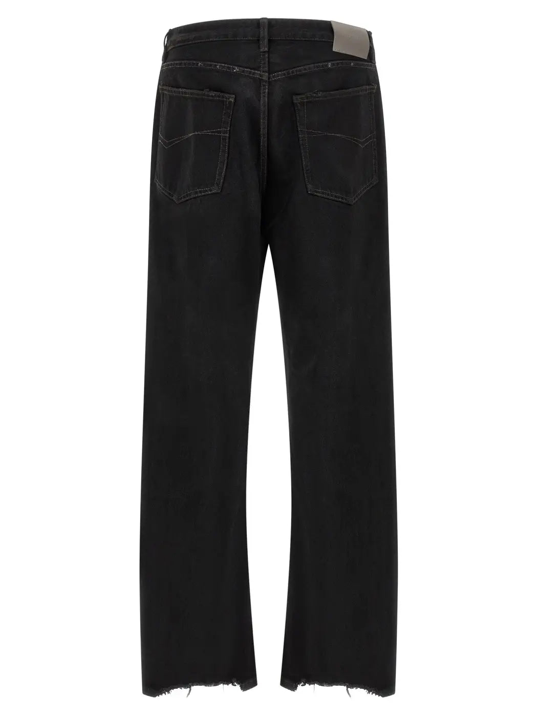 Balenciaga Black Cotton Relaxed Fit Jeans