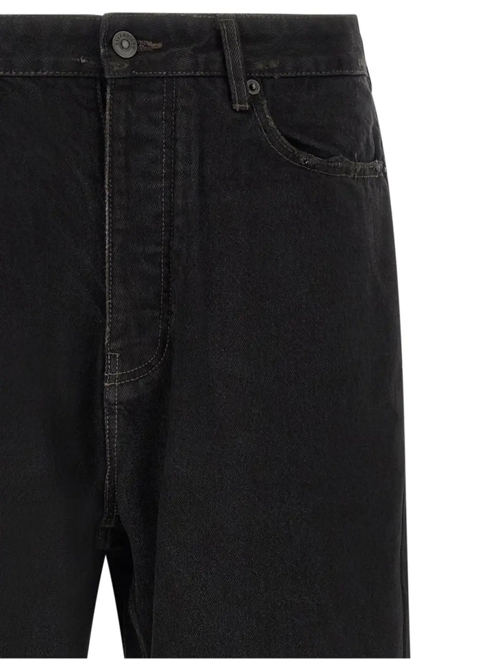 Balenciaga Black Cotton Relaxed Fit Jeans