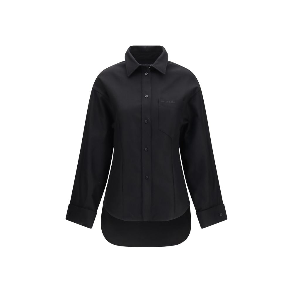 Balenciaga Shirts - Black Cotton Shirt