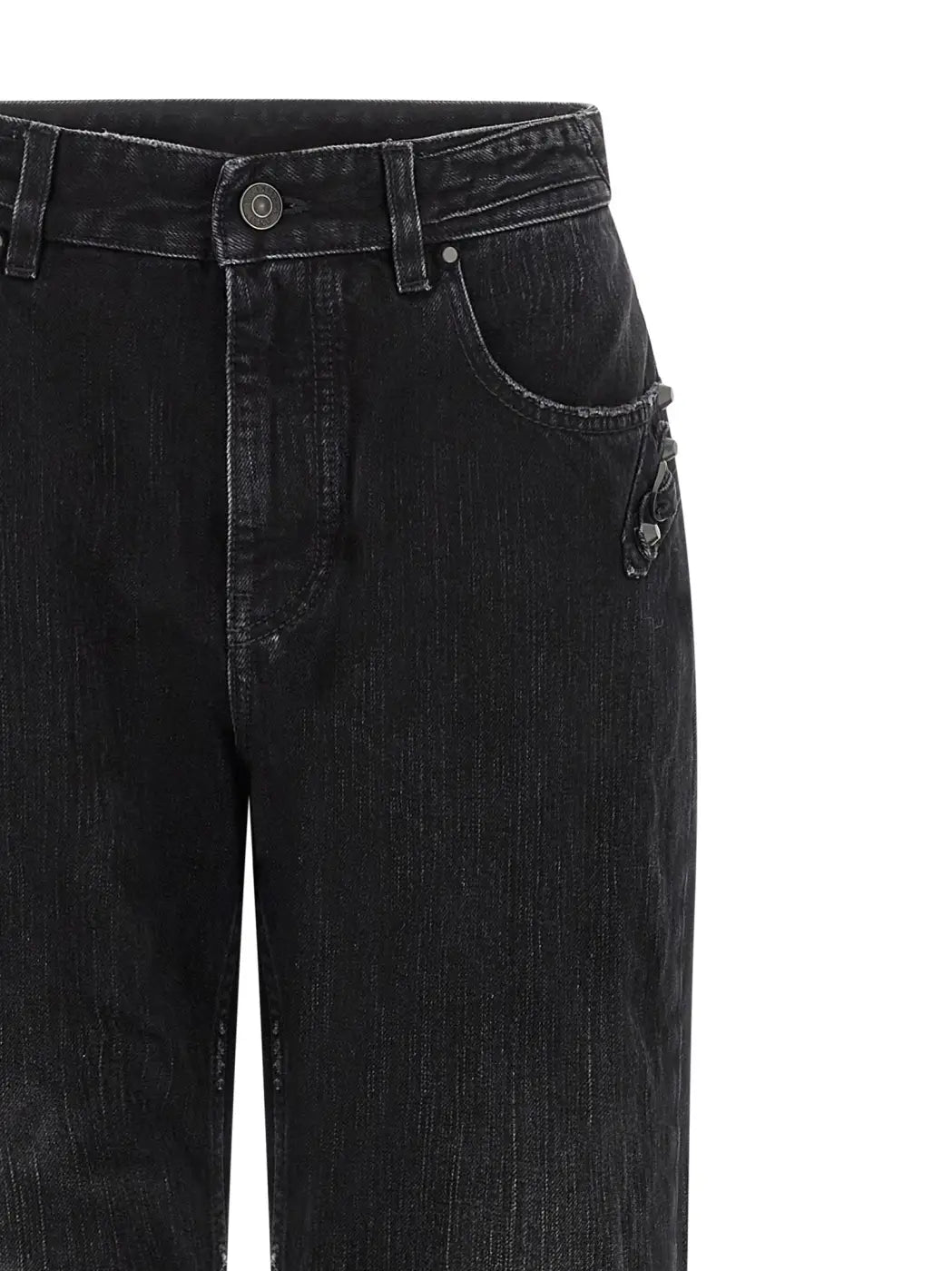 Balenciaga Black Cotton Straight-leg Jeans