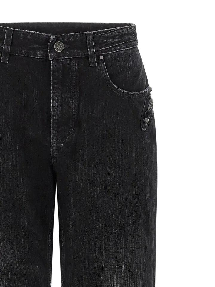 Balenciaga Black Cotton Straight-leg Jeans