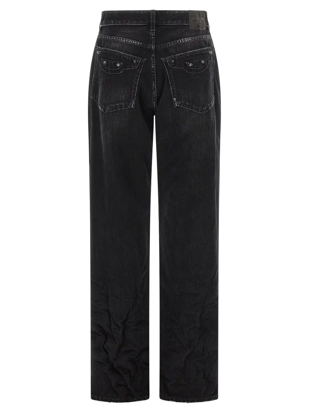 Balenciaga Black Cotton Straight-leg Jeans