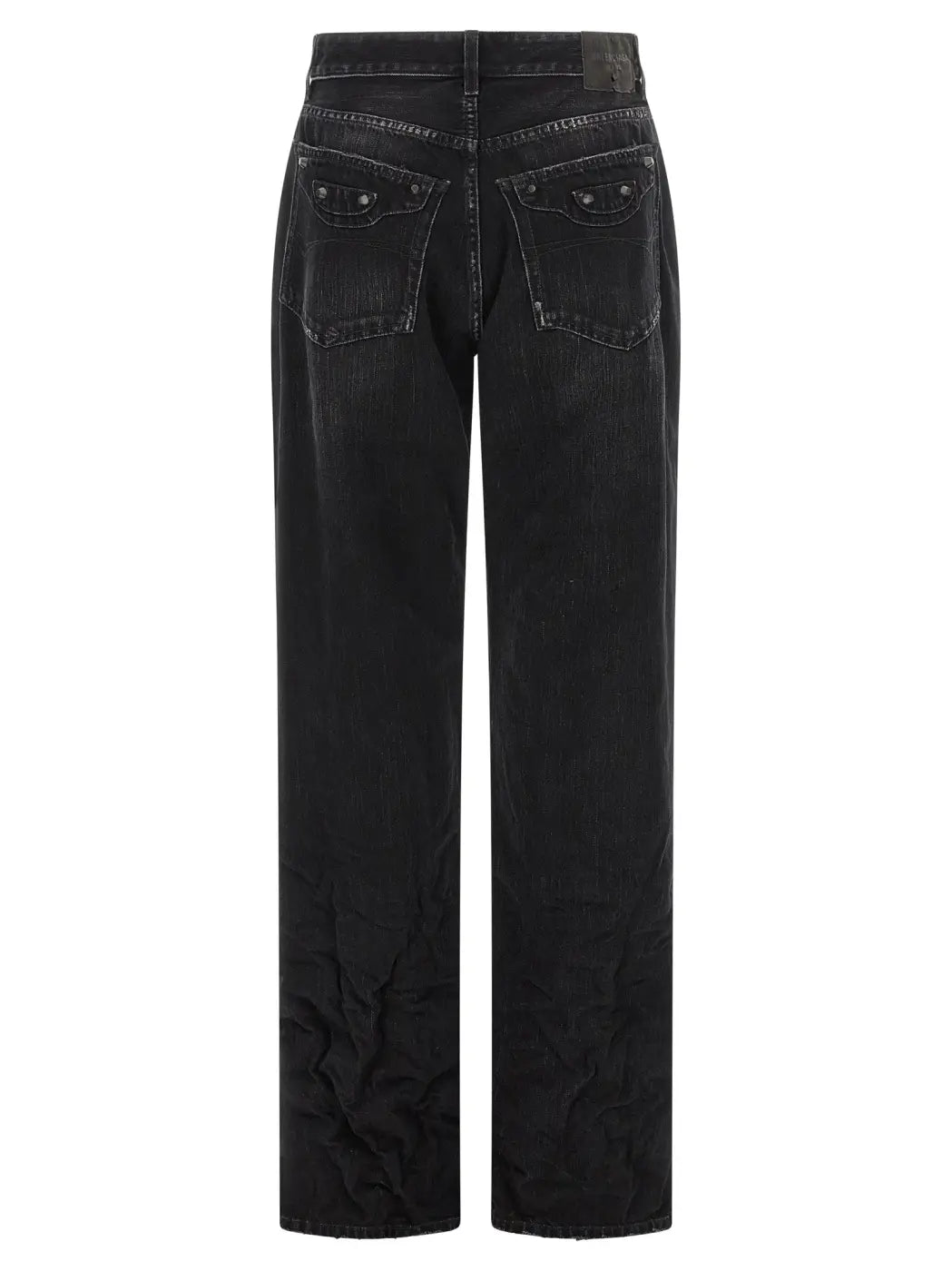 Balenciaga Black Cotton Straight-leg Jeans