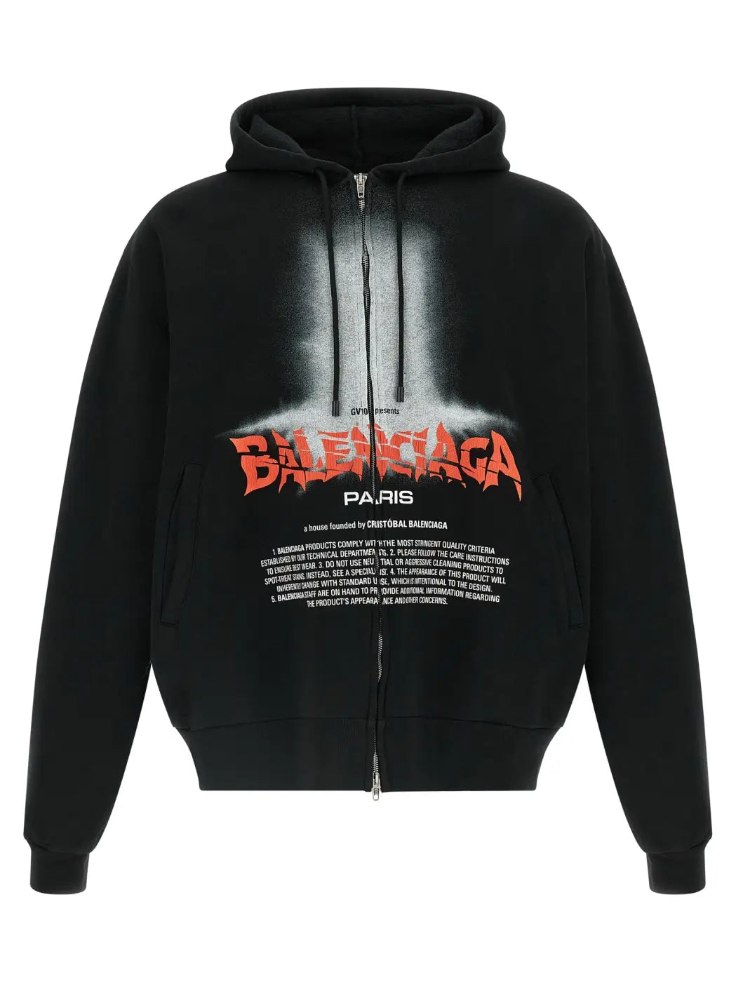 Balenciaga Black Cotton Sweatshirt
