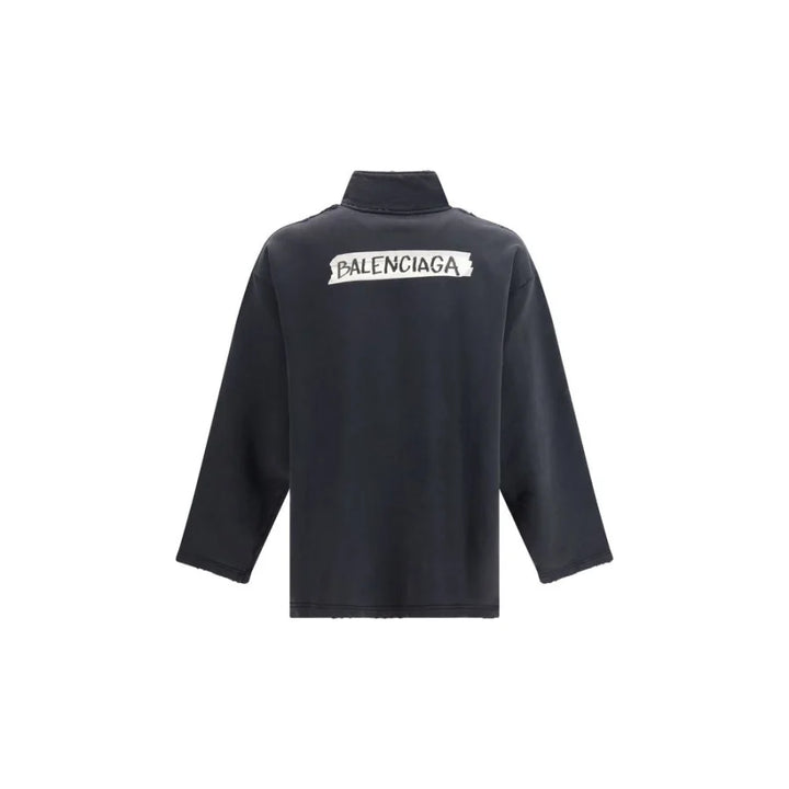 Balenciaga Black Cotton Sweatshirt