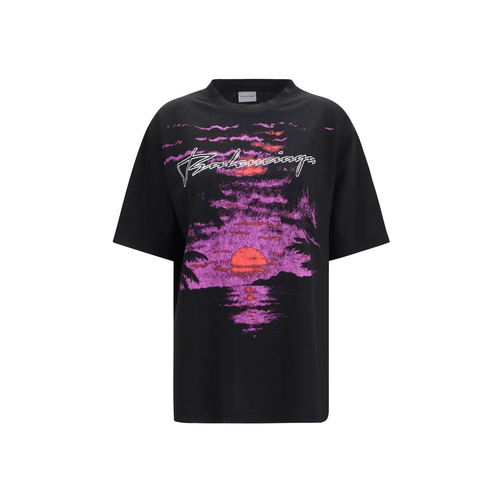 Balenciaga - Black Cotton T-Shirt