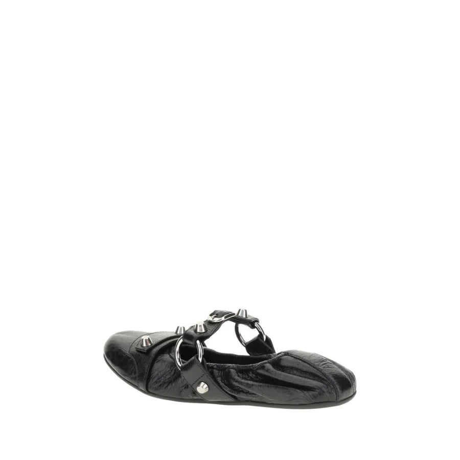 Balenciaga Black Lamb Ovis Aries Ballet Flats
