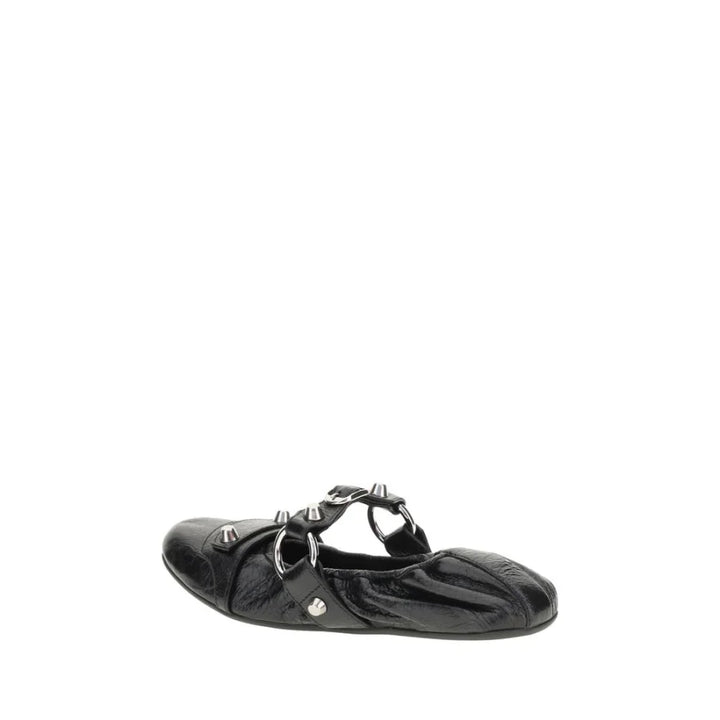 Balenciaga Black Lamb Ovis Aries Ballet Flats