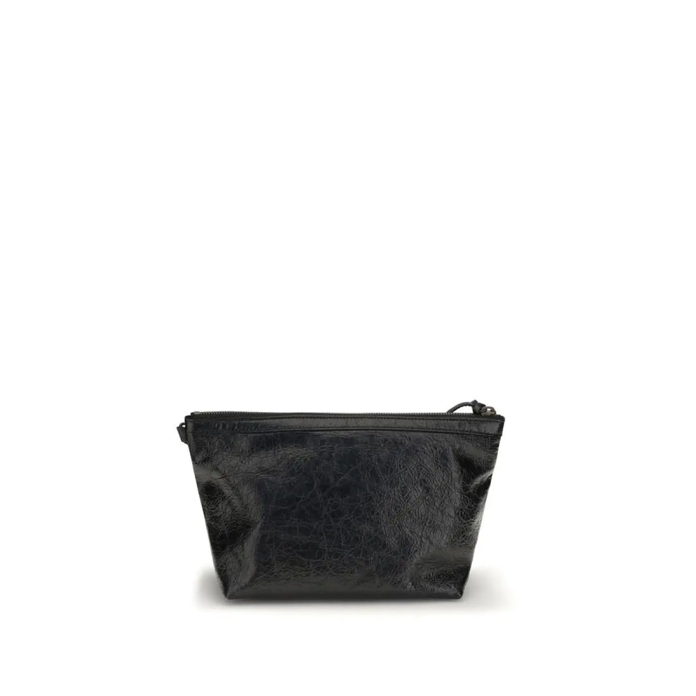 Balenciaga Black Lamb Ovis Aries Clutch Bag