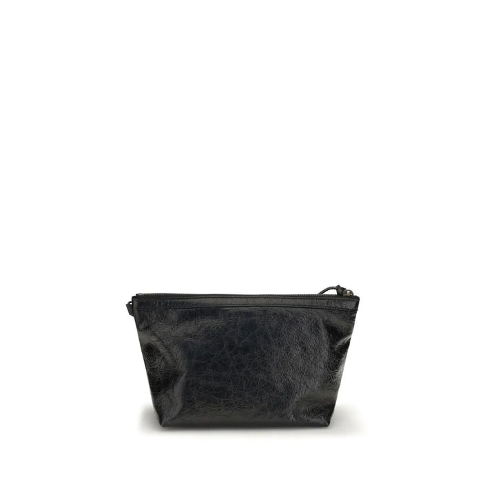 Balenciaga Black Lamb Ovis Aries Clutch Bag